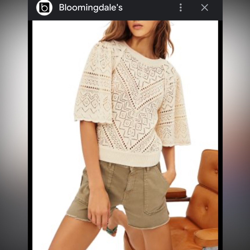 ba&sh Cream Open Knit Sweater